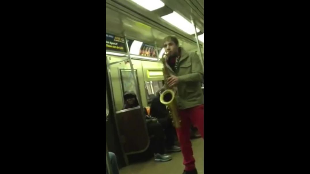 SAX BATTLE IN NYC SUBWAY