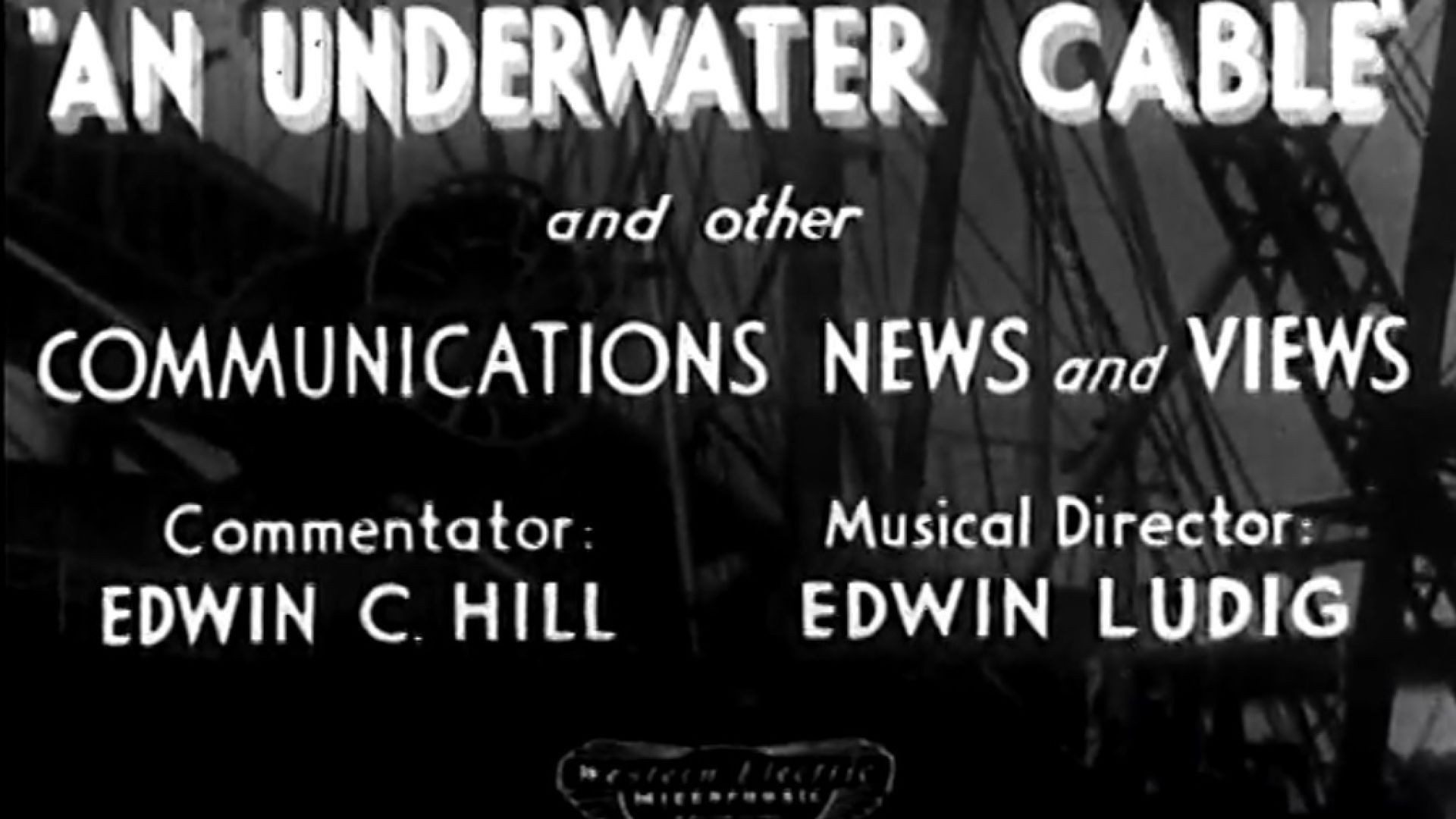 An Underwater Cable and other Communications News and Views (1938)